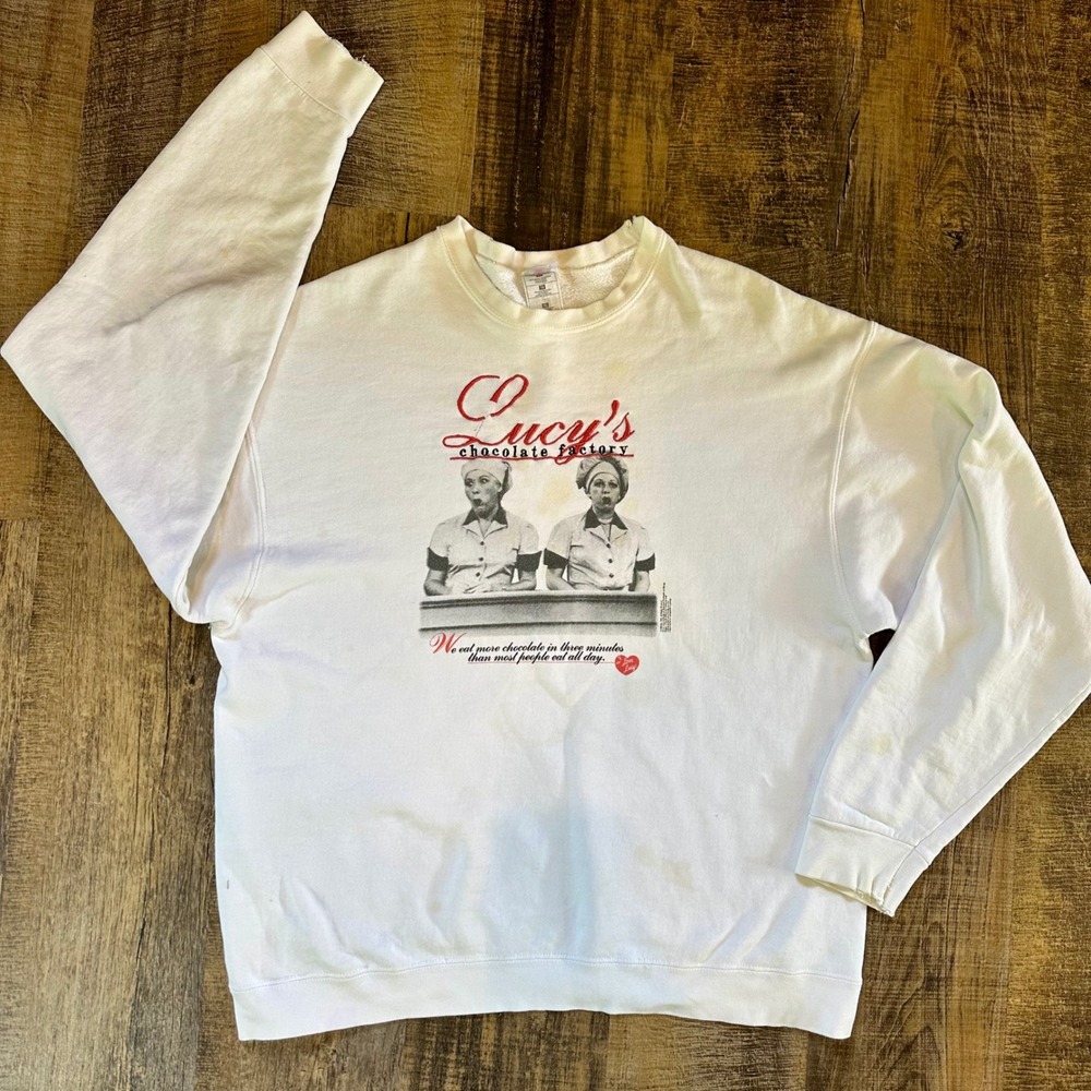 I Love Lucy 1997 Chocolate Factory Crewneck XL Vintage CBS